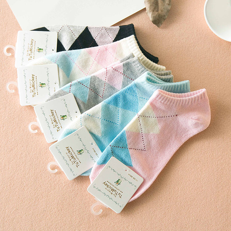 Bít tất nữ mùa xuân và mùa hè Vớ mỏng của phụ nữ Hàn Quốc Vớ nữ bằng vải cotton - Vớ hàng tuần tất nike cao cổ