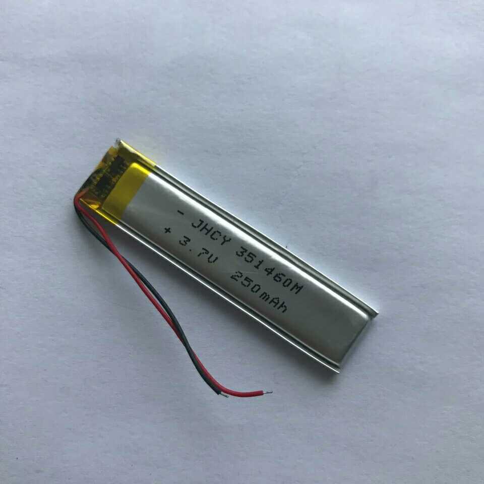 3 7V polymer lithium battery 351460 250MAH MP3 MP4 camera pen wireless mouse recorder