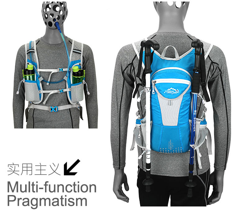 Chạy xuyên quốc gia ba lô túi leo núi nam và nữ siêu nhẹ marathon đan ba lô đeo vai túi nước ấm túi nước balo đeo chéo