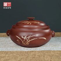 Yunnan Jianshui Purple Pottery Steam Pot Chicken Special Steam Pot Ceramic Household Waterless Steam Pot Restaurant Commercial Stew Pot New