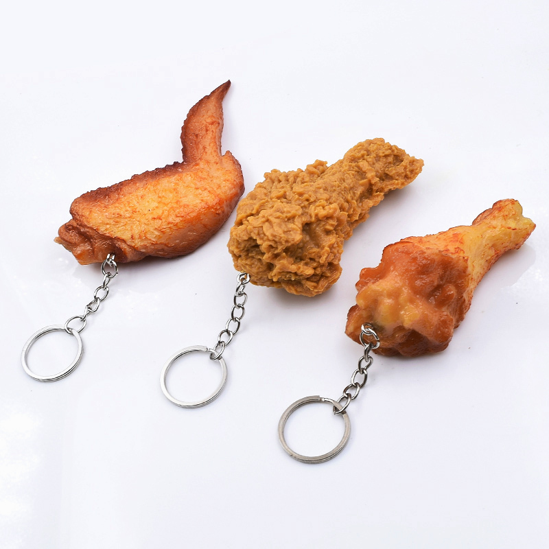 Internet-Famous Fried Chicken Leg Keychain, Orleans Chicken Wing, Student Couple Bag Pendant, Fried Chicken Keychain