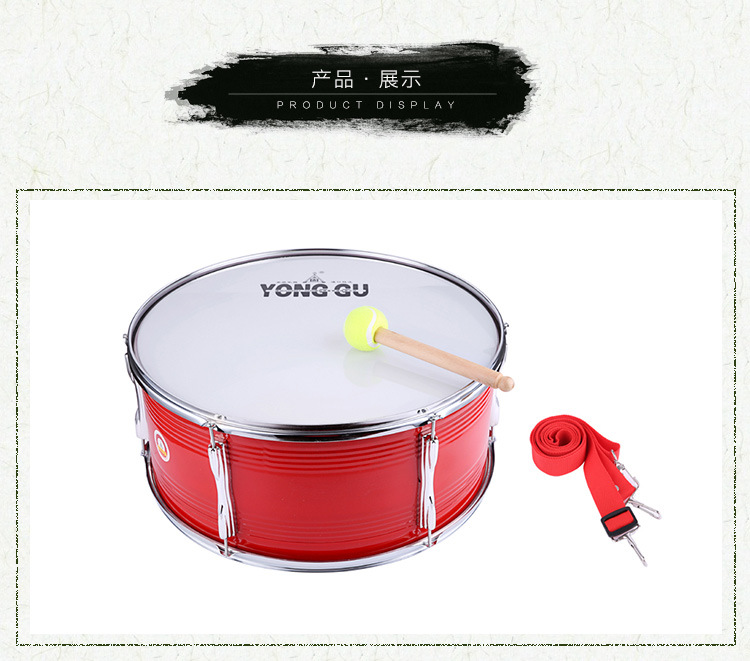 Trống quân đội vĩnh cửu Nhạc cụ 22 Lữ đoàn 24 inch Thiếu niên Tiền phong Thép không gỉ Trống Ban nhạc Quân đội Trống - Nhạc cụ phương Tây guitar điện