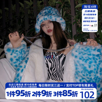 The HTCU official flagship store BAO WEN fur grass fishermans hat can be a bag again when hat chain BAO WEN bag tide cards