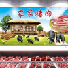 Farmhouse Black Pork, Local Pig, Fresh Pork, Black-Skinned Pig Poster, Wall Sticker, Background Wall Decoration Sticker, Advertisement