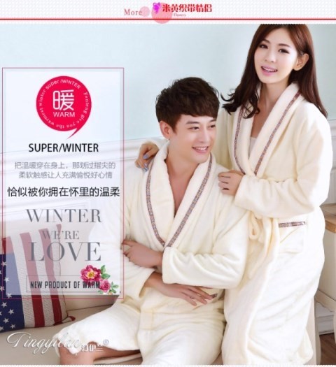Mới 2018 mùa đông dày nhung ấm đôi áo ngủ nữ đồ ngủ dài tay dịch vụ tại nhà áo choàng tắm lông cừu san hô quần áo ngủ nữ mùa hè