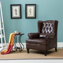 Tiger chair single sofa chair American European Bar Cafe retro leather double three light luxury living room small apartment