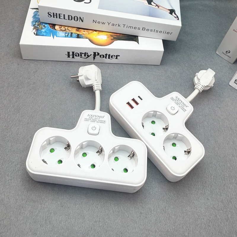 European Standard Socket Adapter Power Strip with USB Round Pin Plug European Standard Plug Converter British Standard National Standard Power Strip