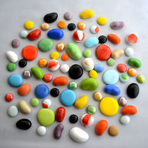 Color mix and match glass beads Porcelain beads Pebbles flat beads Fish tank aquarium floor home decoration 1 kg