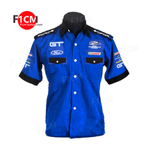 F1 racing suit trendy ins wind overalls bikers association motorcycle riding full embroidery casual short-sleeved shirt