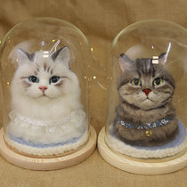 Wool Felt Kitty Memorial Desktop Pendulum colleagues decorate 80 post-custom emulated pendulum poke poke fun pet photo