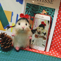 Wool felt simulation pet custom cute Hamster doll doll poke music Finished DIY Creative gift of the Year of the Rat