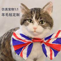 Wool Felt 1: 1 Emulation Pet Kitty Memorial Photo Set Making Model Nostalgic Retro Gift Large Adornment