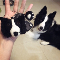 Handmade wool felt edge shepherd men and women keychain simulation dog Cat pet custom avatar DIY finished teddy bear