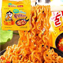 Free Mail Korea Original Clothing Imported Three Nourishing Cheese Spicy Turkey Noodles 140g * 5 Fried Noodles Dry Mix of Dried Noodles