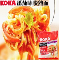 Singapore Imported Bubble Face Koka Tasty Quick Cooked Noodle Instant Noodles 85g Tomato Taste Non-Fried Cooked Pasta Quick