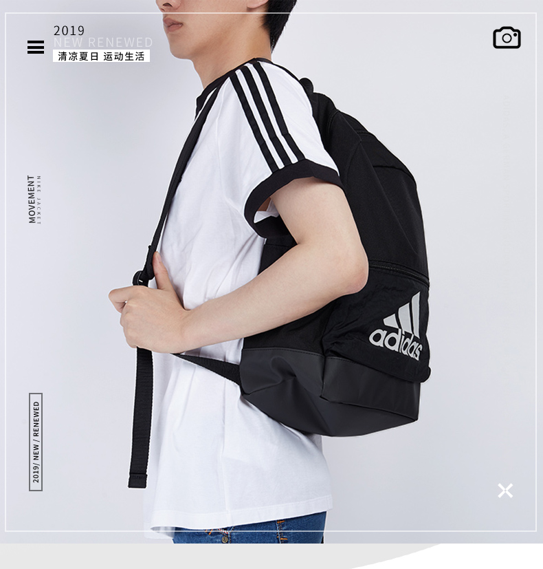 Ba lô Adidas adidas ba lô nam nữ túi bóng 2019 mùa mới ba lô thể thao và giải trí DT2628 - Ba lô cặp đi học nữ