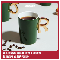 StanCo Original Alphabet Mug Couple Birthday Gift Men's and Women's Water Cups Christmas Green Limited