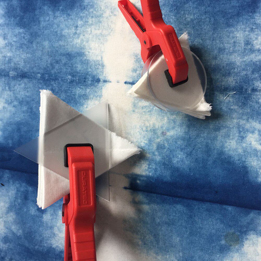 Two or three meters plant blue dye clip dye Tie dye Geometric acrylic mold plate Learning tool material diy handmade