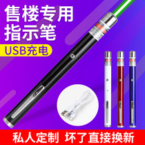 USB charging laser flashlight Red sand table sales pen Laser green outer line laser light pointer star pen