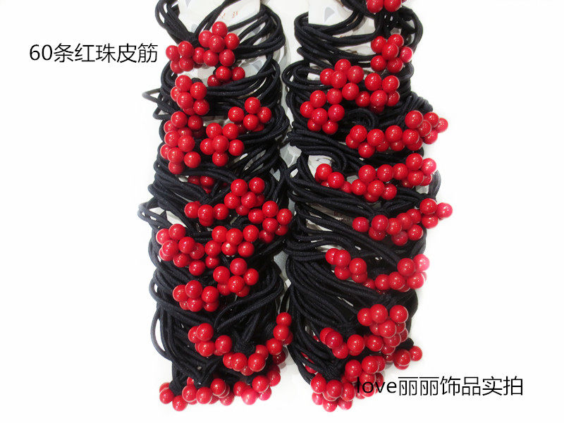 New string of beads Other centipeds Zhair rubber band Three hair rings Resistant Comfort Sweet and Sweet Hair Accessories 60 Batch