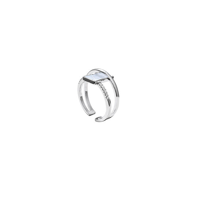 Crystal Butterfly Ring ຂອງແມ່ຍິງ niche ລະດັບສູງແສງສະຫວ່າງ Luxury Niche ການອອກແບບຄູ່ແຫວນ Temperament ເປີດວົງ