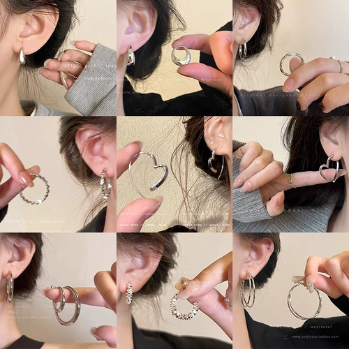 Металлические универсальные серьги, изысканный стиль