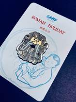 SAME Movie good things Roman holidays around the mouth of truth metal brooch Poseidon design literary badge gift
