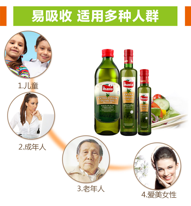 世界十大橄榄油品牌之一 欧蕾 西班牙原装进口 特级初榨橄榄油 250ml 图9
