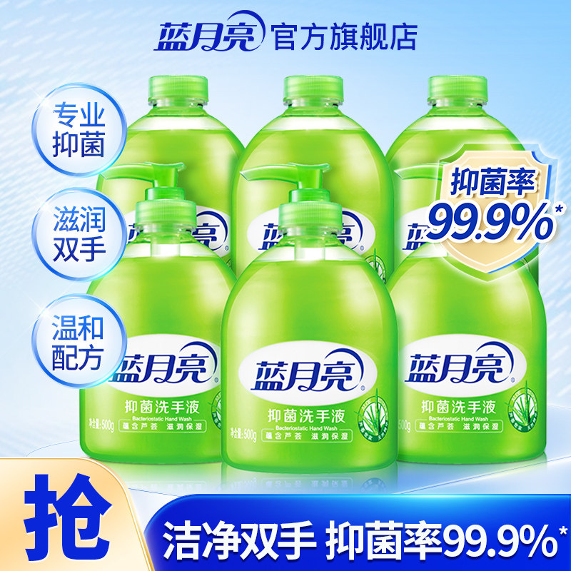蓝月亮芦荟抑菌洗手液6瓶组 瓶装瓶补充装正品