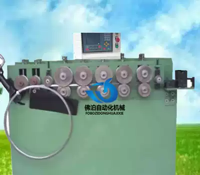 Oil barrel hoop machine plastic barrel angle iron hoop machine direction side Ring Machine full-automatic round tube flat steel forming machine