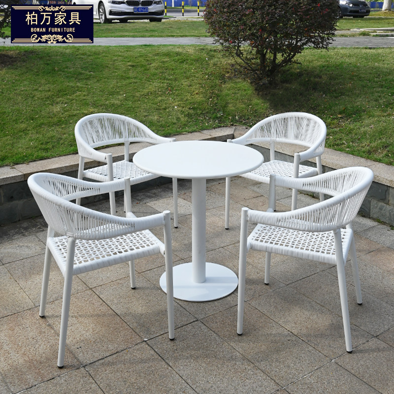 Nordic Open-air Hotel Outdoor Table & Chair CourtysVine Coffee Cafe Balcony Garden Combined Furniture