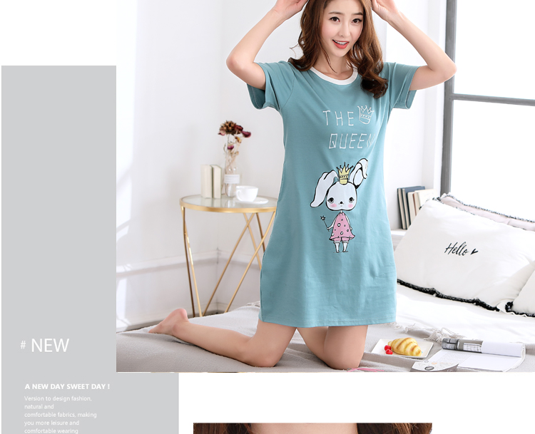 Váy ngủ nữ mùa hè rộng rãi phiên bản Hàn Quốc của chiếc váy có thể mặc bên ngoài chiếc váy dễ thương tươi mới của học sinh dài đầm ngủ công chúa