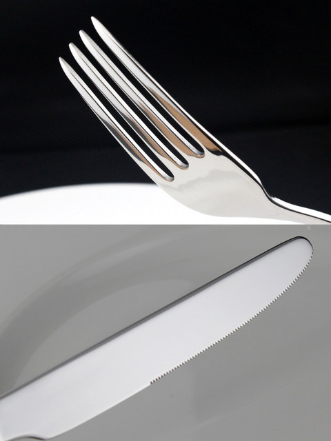 Shuangliren Western dining tableware stainless steel cut steak ins knife and fork steak tableware two-piece set set for home use high-end