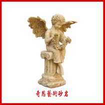 Chic art sandstone sculptures sandstone sculptures sandstone round sculptures Sculpture Garden Forest Landscape Villa made of small angels