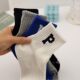 Klein Blue Socks Women's Combed Cotton Preppy Style Korean Dongdaemun P Letter Short Socks Women's Casual Sports Socks