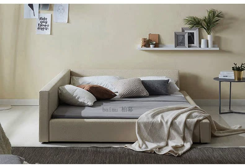 Sự kết hợp giữa người lớn và trẻ em rèm gia đình Bai khâu giường lớn đường ray hàng rào giường ba mét lớn giường đôi BMC598 - Giường giường trẻ em