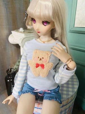 taobao agent [Rosemary Town] Cute striped bears bear sweater 2 color 3 points BJD DD MSD