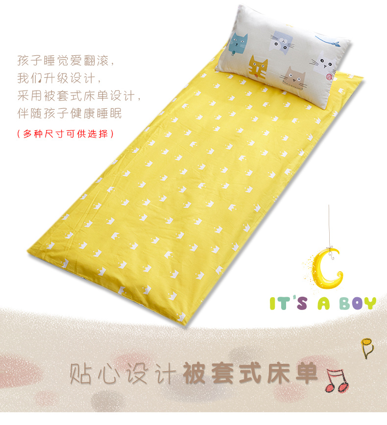 Mẫu giáo chăn ba mảnh bông trẻ em chăn bé nap cotton AB phiên bản giường với lõi sáu mảnh mùa đông