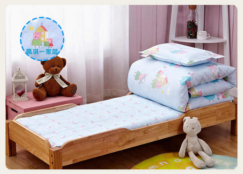 Mẫu giáo chăn ba mảnh bông trẻ em chăn bé nap cotton AB phiên bản giường với lõi sáu mảnh mùa đông