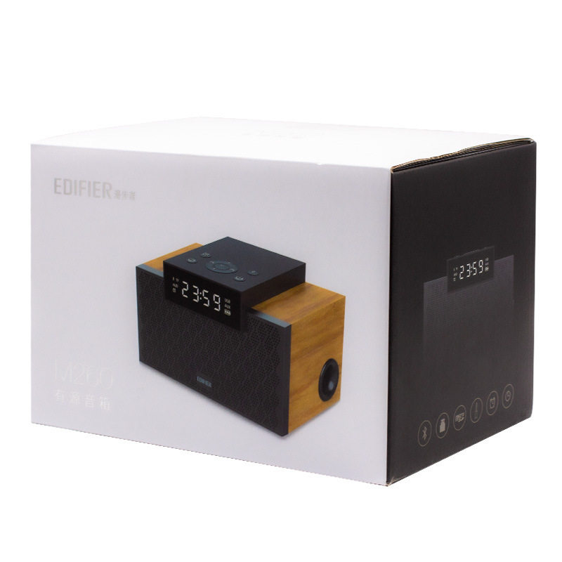 Edifier/Edifier M260 Wireless Bluetooth Speaker Smart Alarm Clock Home Use Wooden Small High-Quality Sound
