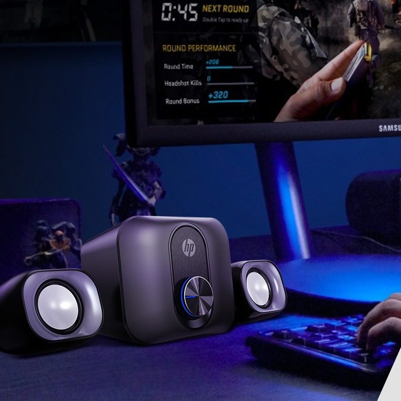 Hp Dhs-2111S Desktop Stereo Computer Speakers Desktop Home Laptop 2.1 Speakers