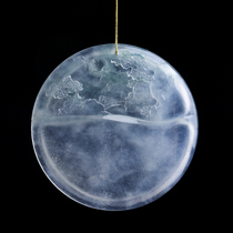 Quarrying Weng Natural Burma Emerald High Ice Floating Green Flower Mountain Water Brand Round Brand Pendant Pendant Pendant