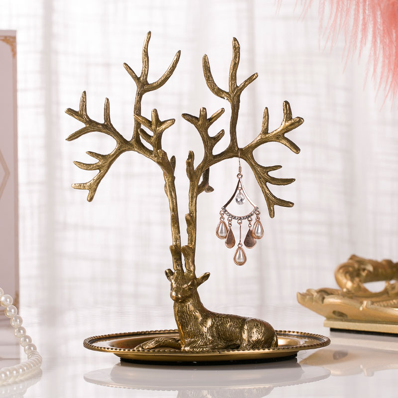 India imported hand-made bronze deer heads creative piece of newly married soft home decoration sample room
