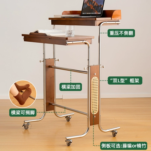 Компьютерный стол, спальня, бытовой, передвижной подъемный стол, небольшой письменный стол для квартиры, комбинация прикроватной тумбочки и стула, многофункциональный верстак