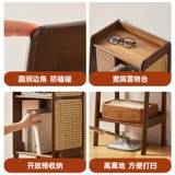 Небольшая книжная полка, напольная маленькая книжная полка из ротанга для гостиной, тумбочка для телевизора, прикроватный шкаф для хранения, угловой шкаф для дома