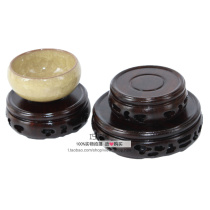 Redwood crafts ornaments base solid wood teapot purple clay pot wooden support wooden jade ceramic Bottom Wood carving base