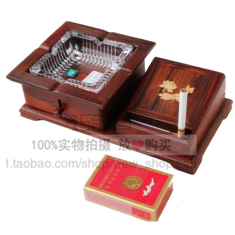 Red Wood Carving Craft Gift Pendulum Decoration Red Acid Branches Smoking Ash Trays Upscale Party Smoking Boxes Smoke Lighter Creative Personality Business Gift Boxes