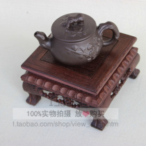 Mahogany stone base * chicken wing Wood Square Teapot base solid wood vase bonsai seat wood carved ornaments base