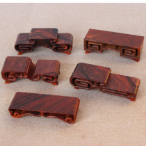 Redwood carving crafts ornaments base Red sour branch ring wooden support book roll a few mini jade seal decoration base