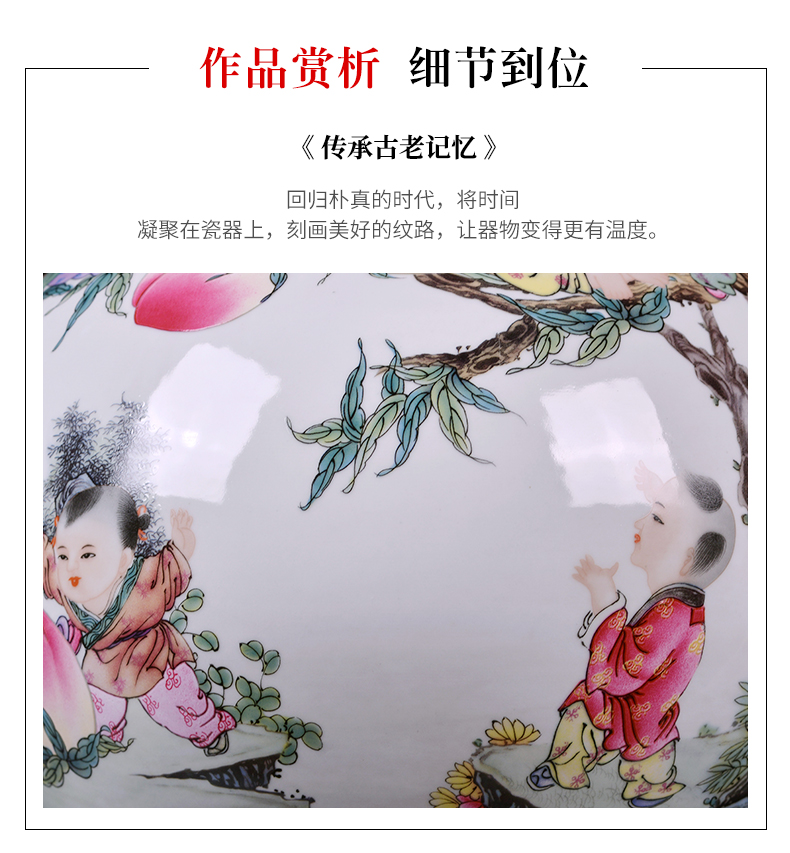 Jingdezhen ceramics, vases, flower arranging archaize sitting room famille rose porcelain Chinese style furnishing articles TV ark, home decoration